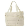 thumbnail image 1 of Bolsa de mano acolchada con correa para esterilla de yoga Bolsillos de almacenamiento para artículos húmedos y secos Bolsa de mano para gimnasio Beige, 1 of 9