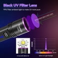 thumbnail image 2 of 365nm Black Light Flashlight, UV Flashlight Rechargeable with LCD Display,  Ultraviolet Lights for Pet  Detection,  Curing, Rockhounding, Scorpion, Uranium Glass, A/CLeak, 2 of 6