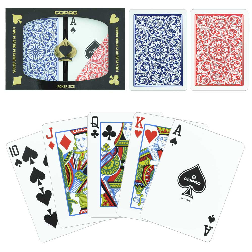 2x WSOP cut Card-Poker size-amarillo 100% de plástico 