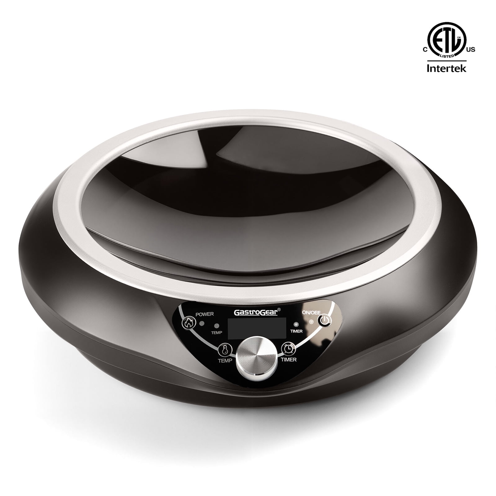 GastroGear 1700W 100V～185V Induction Cooktop Concave Curved Surface 2026 New Electric Stove Wok Burner 16 Watts 200~1700W Real Precise Power/Temp Ctrl Countertop Commercial Cooker Hot Plate Pot Count