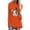 Orange, variant on Womens Fall Halloween Shirt Women's Halloween Graphic Print Long Sleeve Top for Everyday Casual Round Neck Comfortably Soft Women’s T Shirt White XL