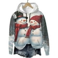 thumbnail image 6 of HOMBOM Womens Cute Snowman Christmas Sweatshirts Fleece Linend Pullover Hoodies Ugly Gift Shirts for Ladies Long Sleeve, 6 of 9