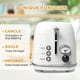 thumbnail image 4 of Tostadora KITCHMIX, 2 rebanadas, retro, acero inoxidable, 6 ajustes, 4 of 8