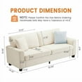 thumbnail image 3 of TEQIN 83" W Loveseat Sofa, Mid Century Modern Decor Love Seat Couches for Living Room, Teddy Velvet Sofa with Deep Seats,Modern Cloud Couch for Living Room, Bedroom, Office, 3 of 7