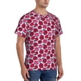 thumbnail image 2 of Bixox Men's Rose Flowers Printed Short Sleeve Skinny Athletic T-Shirt, 2 of 6