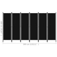 thumbnail image 4 of vidaXL 6-Panel Room Divider Black 300x180 cm, 4 of 4