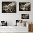 thumbnail image 4 of Designart "Monochrome Rainbow Prism horizon" Landscapes Print on Natural Pine Wood, 4 of 5