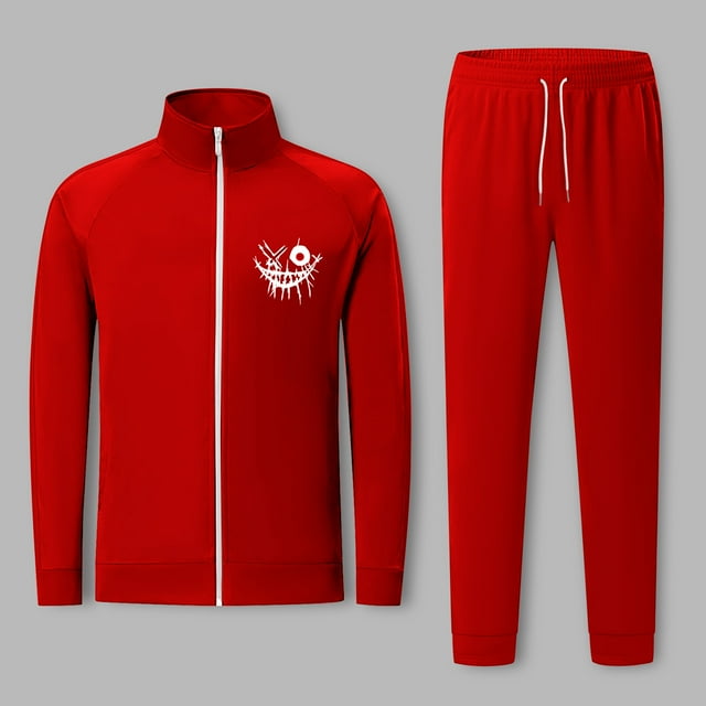 Sweatshirt Set Sports And Casual Printed Two-piece Set Men's Long Sleeved Set