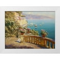 thumbnail image 1 of Obuchovsky, Yury 14x12 White Modern Wood Framed Museum Art Print Titled - Portofino-Flowers above the Sea, 1 of 4