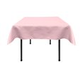 thumbnail image 1 of LA Mantel cuadrado de satén nupcial de lino 58 por 58 pulgadas, rosa claro LA Linen TCbridal58X58_PinkB37, 1 of 1