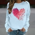 thumbnail image 6 of Xdegoge Cute Valentines Sweatshirts for Women Long Sleeve Love Heart Graphic Sweatshirt Pullover Casual Warm Crewneck Fashion Tops, 6 of 9