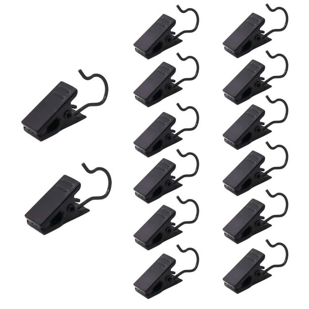 100 Pack Black Metal Hook Clip Curtain Clips String Party Light Hanger