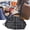 Black, variant on Stylish Foldable Travel Backpack Reusable Eco-Friendly Waterproof Oxford Cloth Grocery Tote Bag for Shopping Commuting and Outdoor Activities, Black, 3.54 Inches