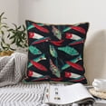 thumbnail image 4 of KLL Fishing Lure Decorative Throw Pillow Covers Velvet Soft for Couch Sofa Bedroom Living Room Outdoor (No pillow core)- 20"x20", 4 of 5