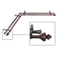 thumbnail image 2 of Madalena 13/16 inch Double Corner Window Curtain Rod 48-84" - Cocoa, 2 of 3
