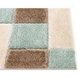 thumbnail image 6 of Well Woven Ella Light Blue Geometric Boxes Thick Soft Plush 3D Textured Shag Area Rug 5x7 (5'3" x 7'3"), 6 of 7