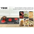 thumbnail image 6 of VBGK Electric Cooktop 36 inch 5 Burner Infrared Cooktop, Electric Stovetop 8600W Built-in Hot Plate for Cooking,99 Minutes Timer Electric Ceramic Cooktop 220v without Plug Compatible with All Cookware, 6 of 7