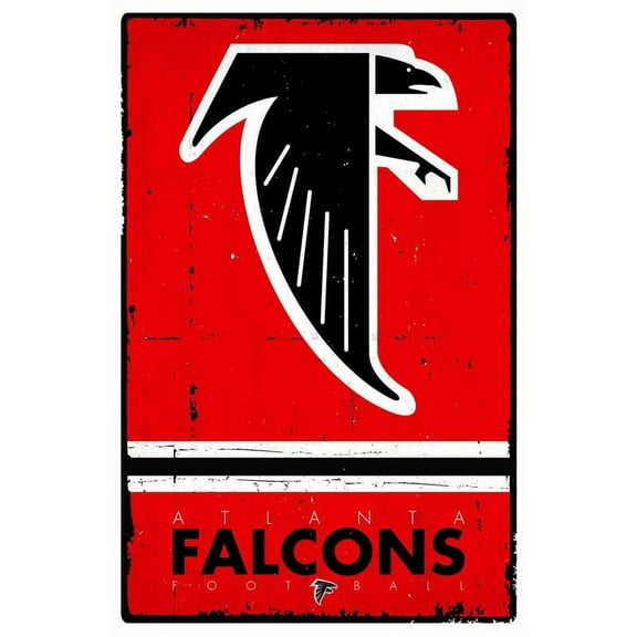 NFL Atlanta Falcons - Retro Logo 15 Wall Poster, 22.375" x 34"