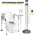 thumbnail image 6 of Toilet Safety Rail - Adjustable Detachable Toilet Safety Frame with Handles Heavy-Duty Toilet Safety Rails Stand Alone - Toilet Safety Rails for Elderly, Handicapped - Fits Most Toilets MedicalKingUsa, 6 of 7