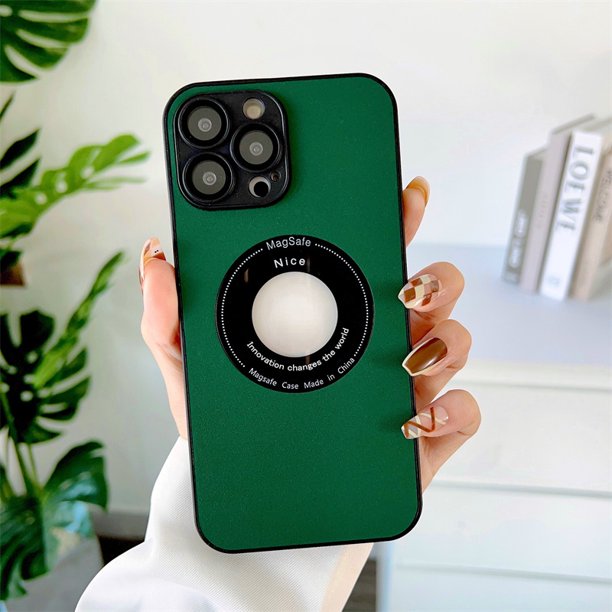 Funda Dura De Cuero Con Succión Magnética Para Lentes CD , anti Caída Y A Prueba De Golpes Adecuada Para iPhone 11 12 13 14 PRO MAX
