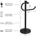 thumbnail image 3 of 17 Inch Oil Rubbed Bronze Stand Towel Bar Hanger Hand Towel Bar Bathroom Vanity Countertop Towel Holder Free Standing Stainless Steel Towel Ring Hardware Accessories Towel Rack, 3 of 14