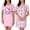 Pink Hello Kitty, variant on Richard Leeds International Womens Drop Shoulder Sleepshirt Dress 2-Pack Hello Kitty, Small, Pink Hello Kitty