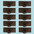 thumbnail image 2 of 10 Switch Plate Tags ATTIC Name Signs Labels Cast Brass Traditional Engraved Wall Light Switch Cover Labels | Renovators Supply, 2 of 2