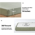 thumbnail image 4 of Simple&Opulence 100% French Linen Sheet Set Breathable Durable for Hot Sleepers Bedding 4 pcs - 1 Flat Sheet,1 Fitted Sheet,2 Pillowcases with Hemstitch Lace Embroidery Design (Sage Green, King), 4 of 9