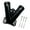 Black, variant on Double Flag Poles Holder Bracket Metal Texture for Outdoor Event V Shaped Base Supports up to 150kg Weight Capacity