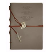 Journal-Leather Wrapped-Gray- Ask Seek Knock