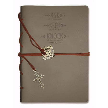 Journal-Leather Wrapped-Gray- Ask Seek Knock