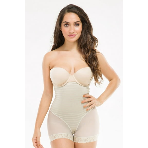 TruFigure High Waist Panty with Mesh Lace 8082