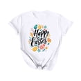 thumbnail image 3 of cllios T-Shirts Joyeuses Pâques Femmes T-Shirt Œuf de Pâques Mignon Lettre Graphique T-Shirts Décontractés Manches Courtes T-Shirts Printemps Été 2025 Col Rond Hauts de Vacances, 3 of 6