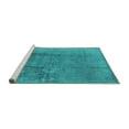 thumbnail image 2 of Ahgly Company Machine Washable Indoor Rectangle Oriental Turquoise Blue Industrial Area Rugs, 4' x 6', 2 of 4