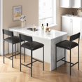 thumbnail image 6 of Kojooin Sunvasagoo Bar Stools Set of 2, Kitchen Bar Stools with Footrest, 25.5 Inches Kitchen Bar Stools with Footrest, 2 Counter Height Barstools, Thick Cushion, for Island, Counter Bar, 6 of 6