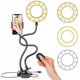 thumbnail image 1 of Anillo de luz para selfies con brazo largo y soporte para móvil para chat online en directo (blanco), 1 of 5