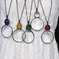 thumbnail image 1 of Magnifying Glass Necklace Gift, Reading Magnifying Glass Pendant Necklace For Elderly, Magnifying Lens For Books, Newspapers, Reading Jewelry, 1 of 5