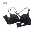 thumbnail image 1 of Sujetador sin costuras Wireless Thicken Sexy Hacer subir Underwear Lencería elástica transpirable, Negro, 80B Vogacara AP001256-15B, 1 of 7