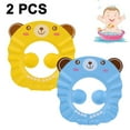 thumbnail image 1 of 2 Pcs Bonnet de Douche pour Bébé Ajustable Visière de Bain Protection Sûre-Jaune+bleu, 1 of 5