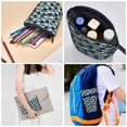 thumbnail image 4 of Lsque Angry Shark Pattern Telescopic Pencil Bag Pen Holder Stationery Case, Stand-up Retractable Transformer Bag Organizer, 4 of 6