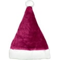 thumbnail image 3 of PMU Christmas Santa Hat Pink Velvet with Plush Trim Christmas Celebration Costume Party Accessories Men and Women Props and Party Supplies for Plays, Festivals, Photo Shoots (1/Pkg) Pkg/1, 3 of 8
