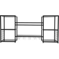 thumbnail image 4 of Multi Functional Wall Mounted Wine Rack with 5 Glass Holders & 5 Shelves Metal Spray Moulding Wine Storage Display Rack for Home Bar Dining Room Kitchen, 4 of 12