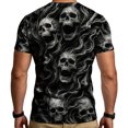 thumbnail image 4 of Y-Sunset Halloween T-Shirt for Men, Funny Skeleton Graphic Short Sleeve Crew Neck T-Shirt, Novelty Short Sleeve Crewneck Shirt, 4 of 4