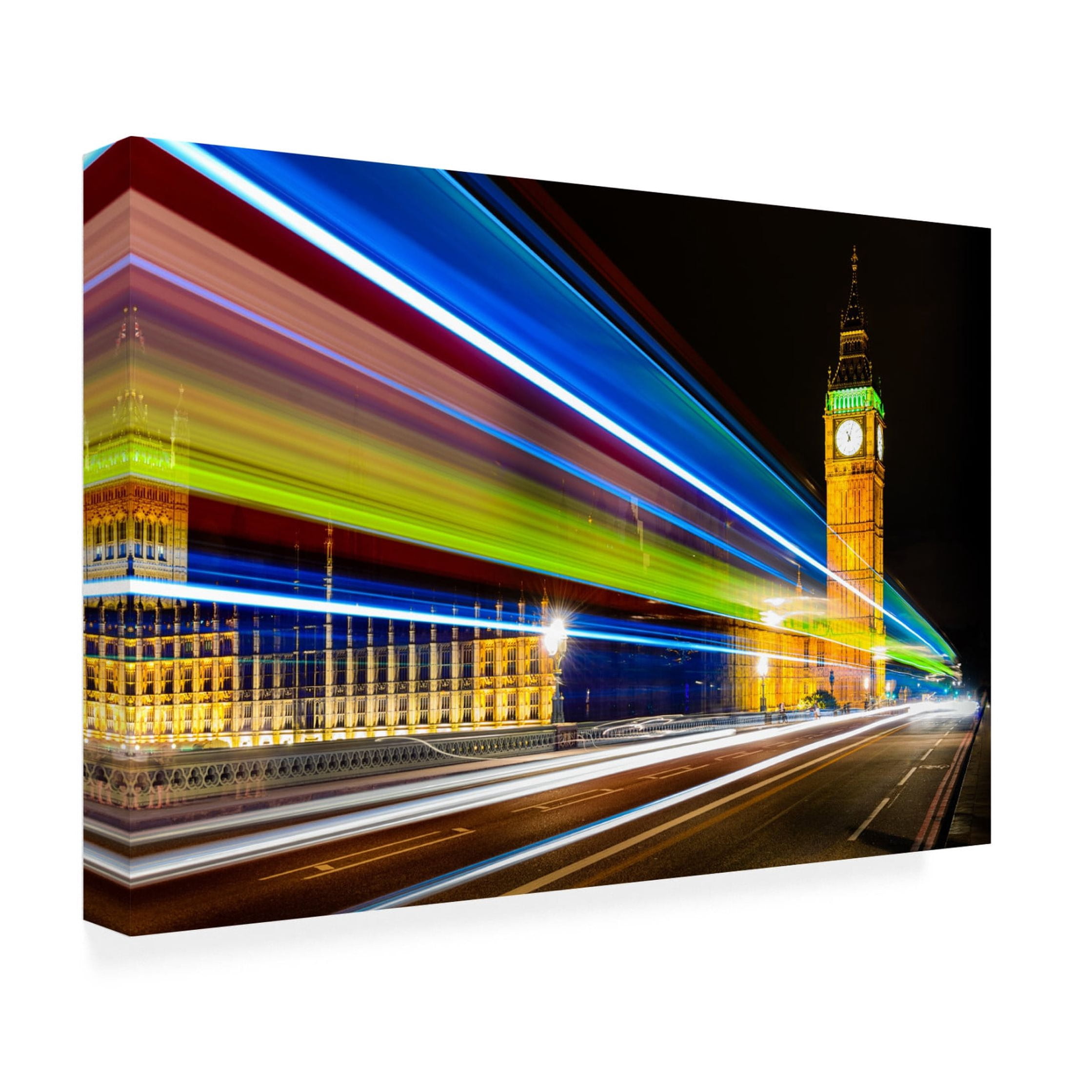 Canvas Wall Art - Ido Meirovich 'Urban Rainbow' Wall Art for Living Room, Bedroom, or Office D?cor by Trademark Fine Art - 24 x 16 Inches