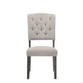 thumbnail image 4 of ACME Bernard Upholstered Dining Side Chair in Weathered Gray Oak (Set of 2), 4 of 6