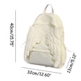 thumbnail image 3 of HJYCHN Girl Backpack Wing Decor Solid Color Daypack Back to School Supplies for Kids Lightweight School Backpack for Boys White, 3 of 4