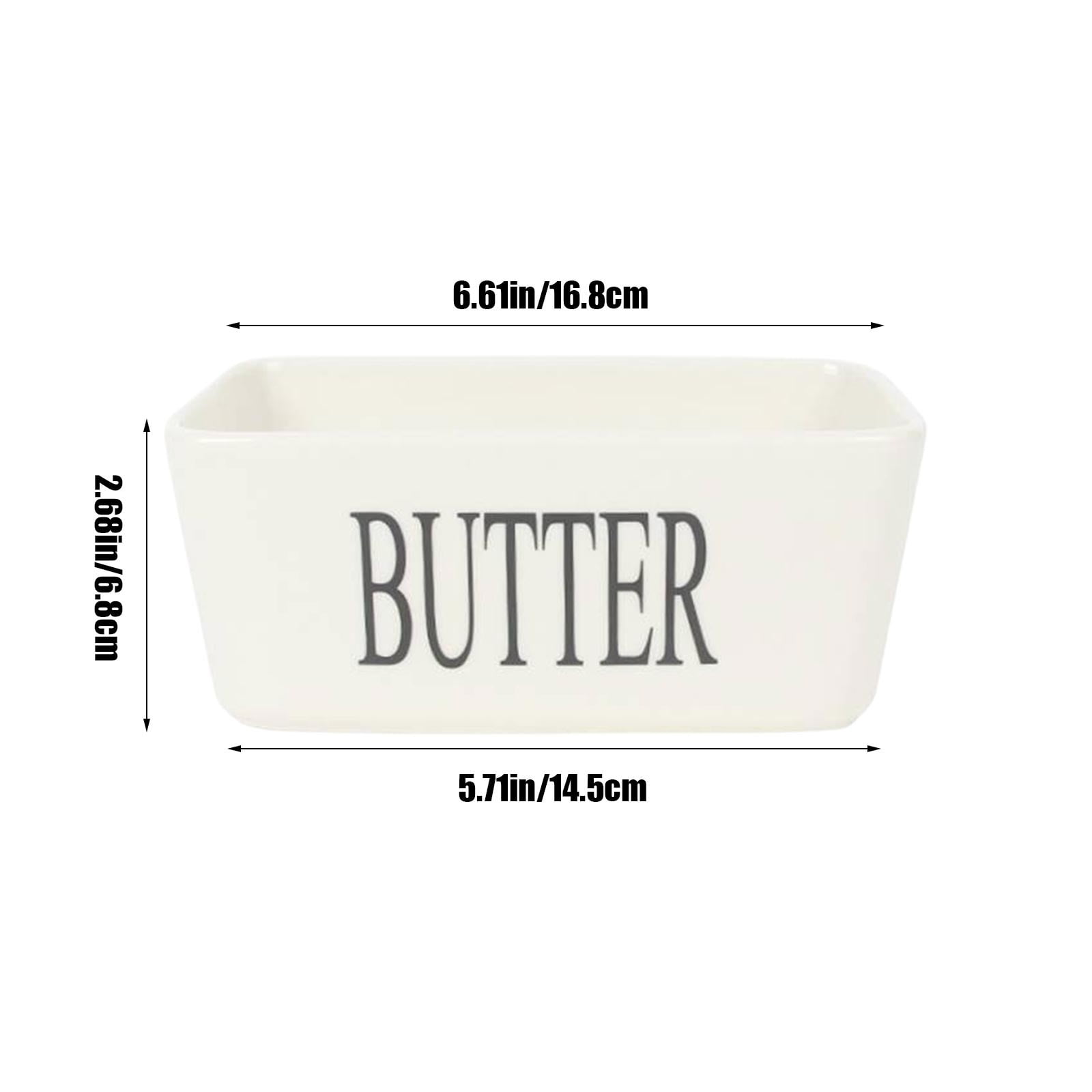 HOZVOMI Ceramic Butters Storage Box - Nordic Style Ceramic Jar for Cheese and Butters Storage
