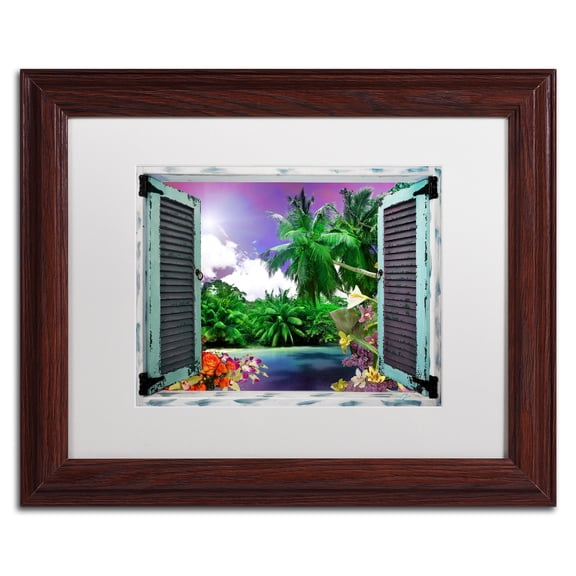 Trademark Fine Art 'Window to Paradise I' Matted Framed Art by Leo Kelly