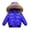 Blue, variant on Kids Girls Puffer Jacket Winter Parka Coats Padded Coat Children's Hooded Heavy Coat Fashion Casual Thickened Down Jacket (AG,7-8 Years)