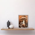 thumbnail image 2 of Vintage Mushroom Red Cap Fungi Pastel Orange Brown Earthy Aesthetic Kitchen Artwork Framed Wall Art Print A4, 2 of 4